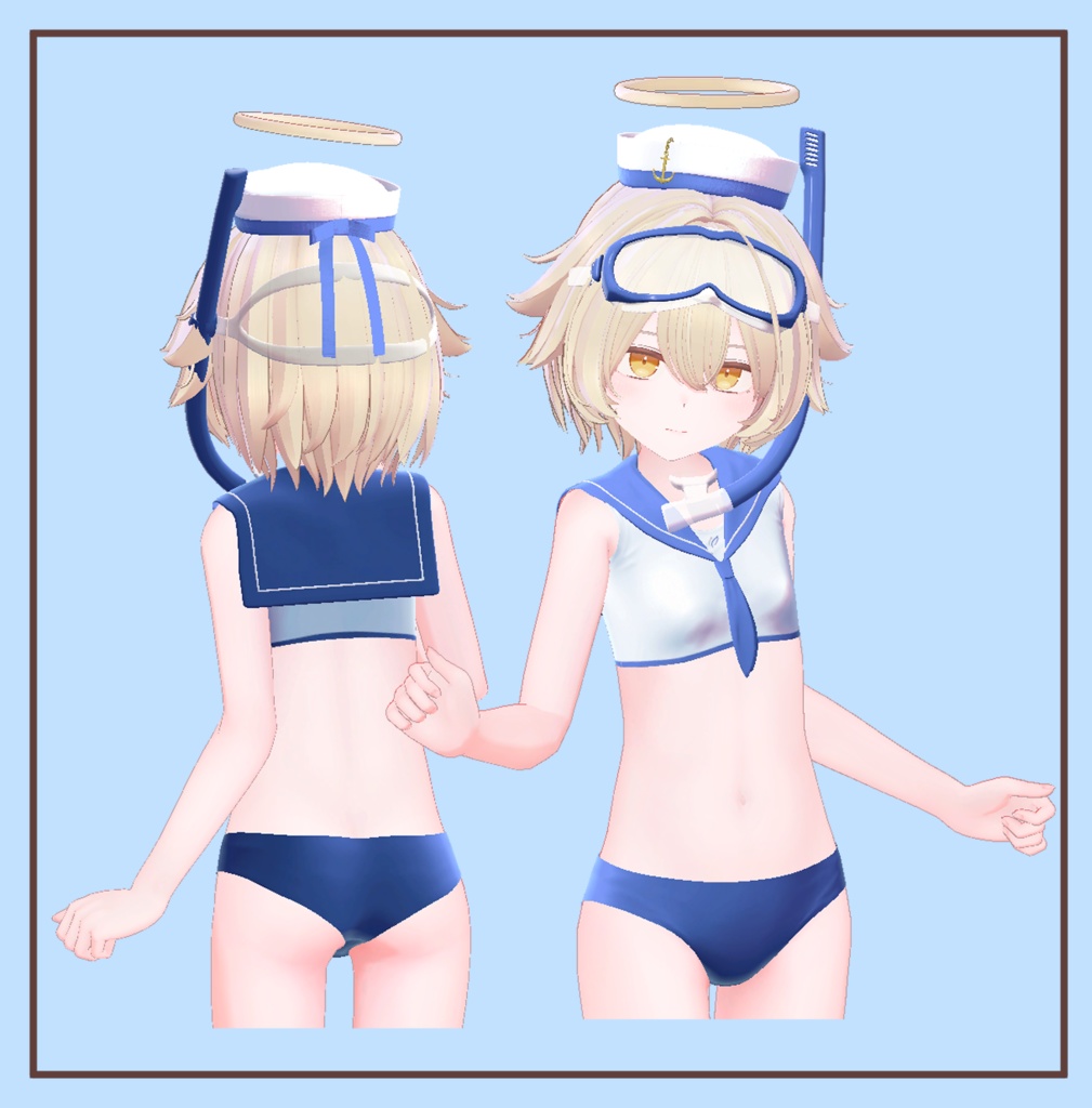 【サナティア対応】セーラ-水着+スノーケル