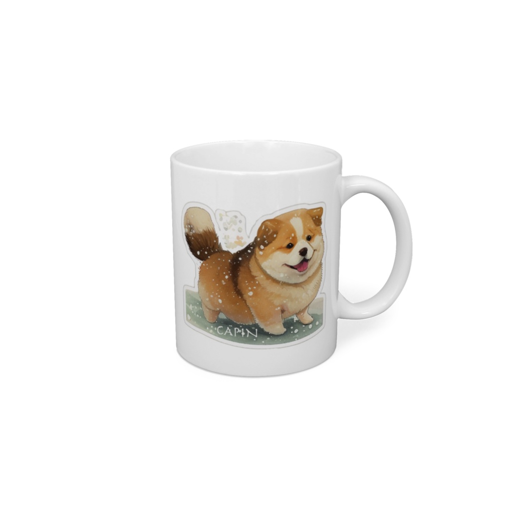 【雪景色シリーズ】CAPINマグカップ【犬】