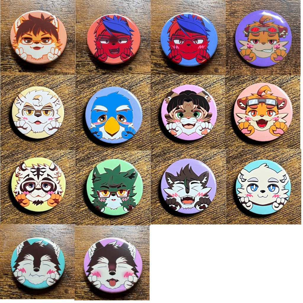 セフィリオが描く缶バッチシリーズ