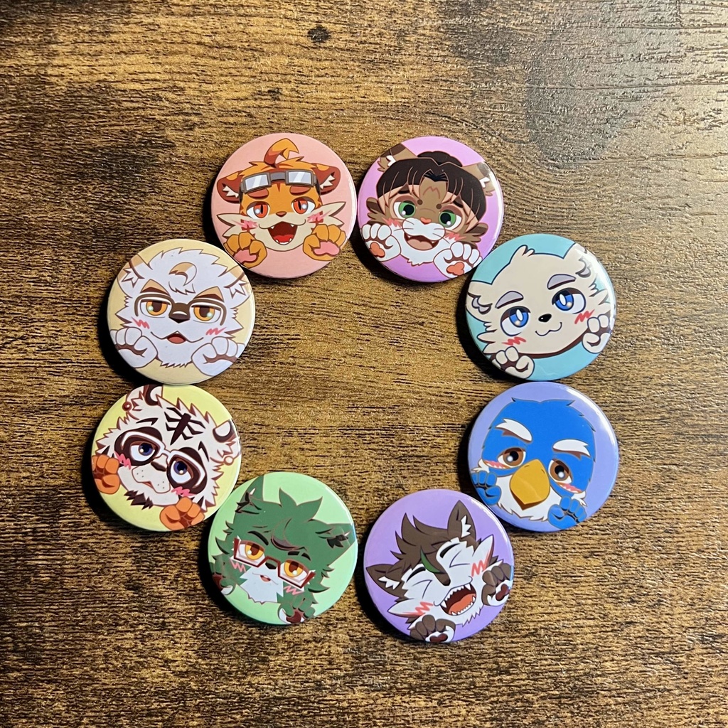 セフィリオが描く缶バッチシリーズ