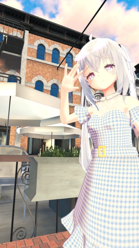 【3アバター対応】ギンガムサマーワンピース【サポート終了】