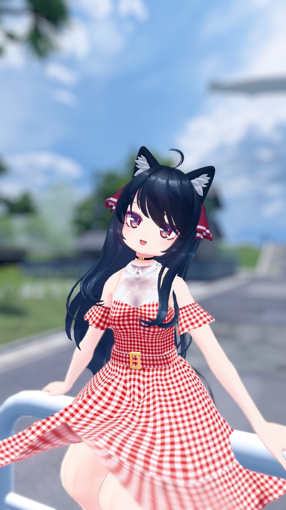 【3アバター対応】ギンガムサマーワンピース【サポート終了】