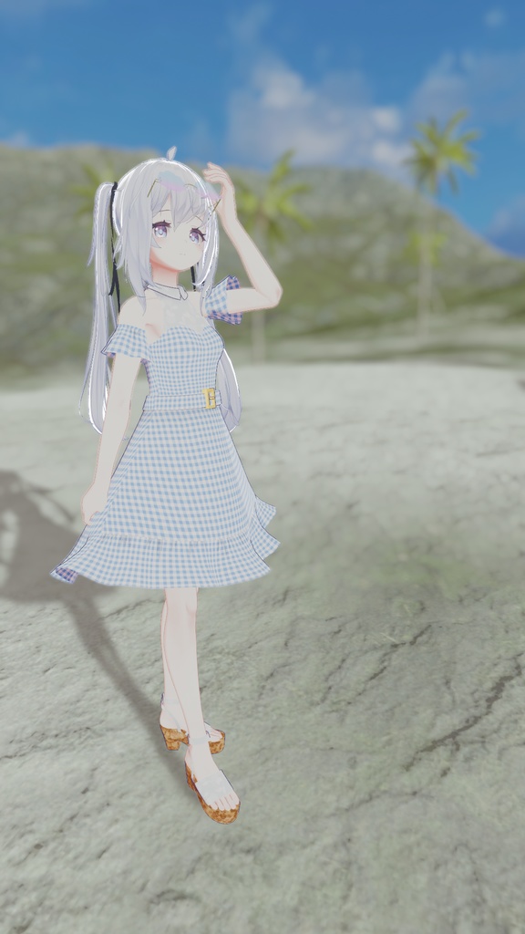 【3アバター対応】ギンガムサマーワンピース【サポート終了】