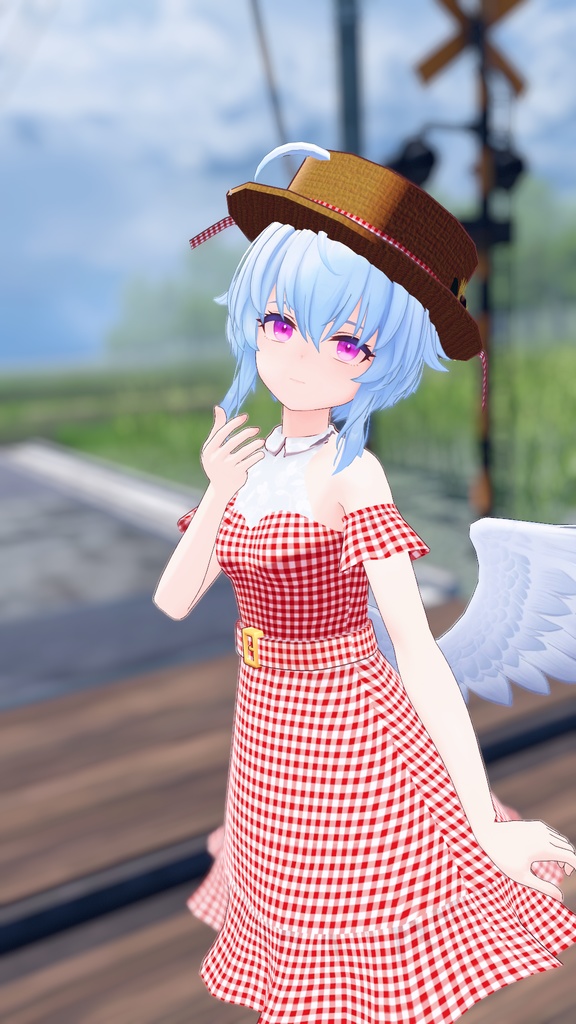 【3アバター対応】ギンガムサマーワンピース【サポート終了】