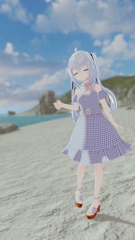 【3アバター対応】ギンガムサマーワンピース【サポート終了】