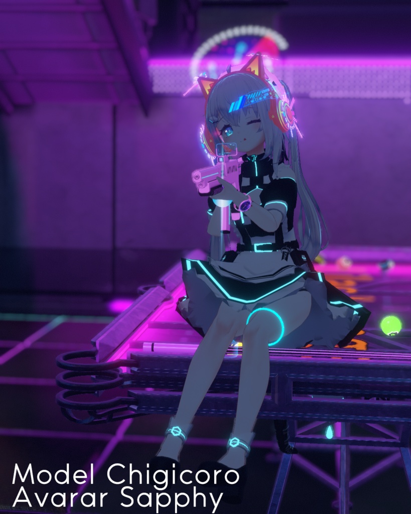 【7アバター対応】サイバーメイド【おまけ有】