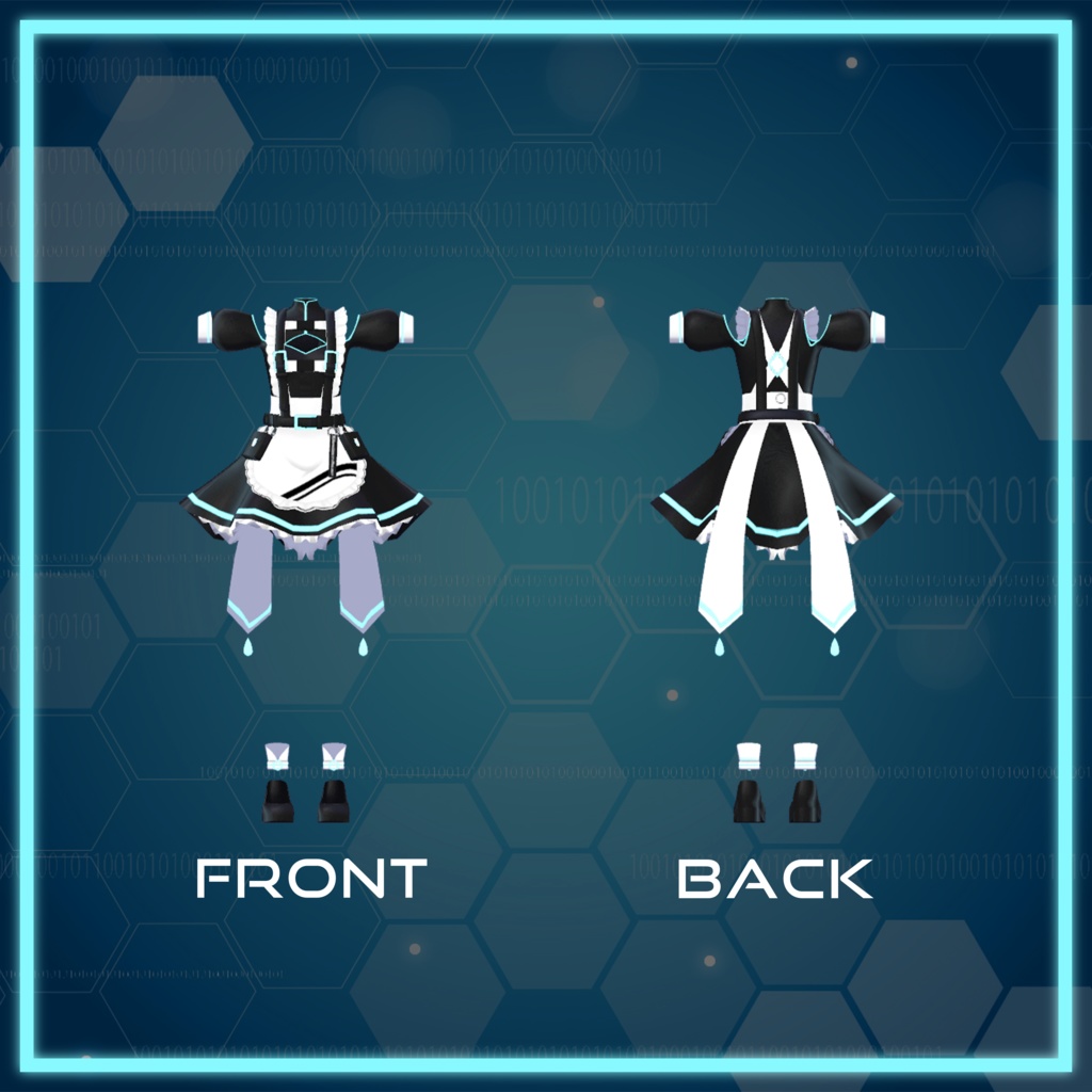 【7アバター対応】サイバーメイド【おまけ有】