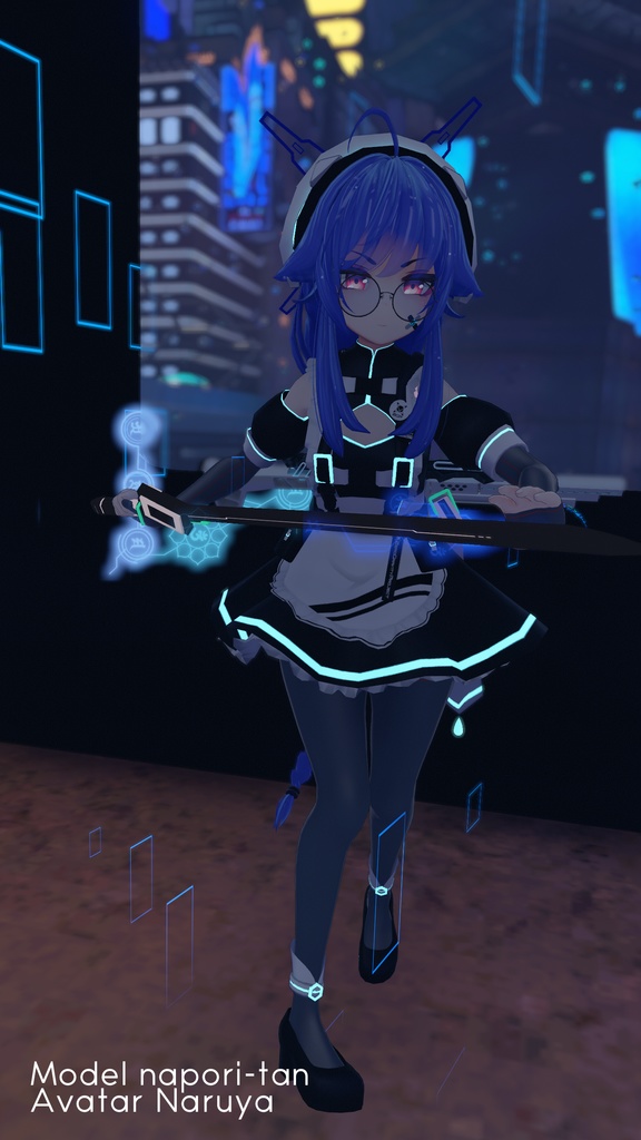 【7アバター対応】サイバーメイド【おまけ有】