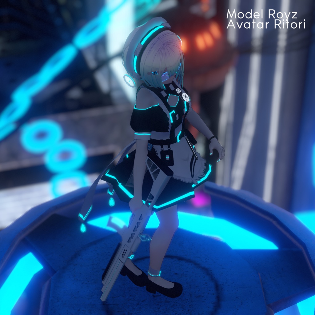 【7アバター対応】サイバーメイド【おまけ有】