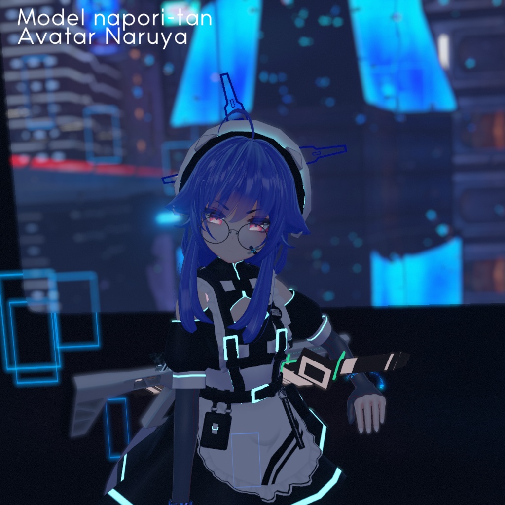 【7アバター対応】サイバーメイド【おまけ有】