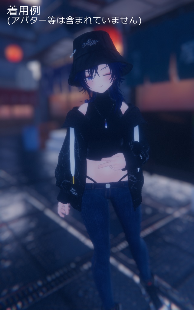 【まるぼでぃ対応】シンプルノースリーブニット&スキニージーンズ