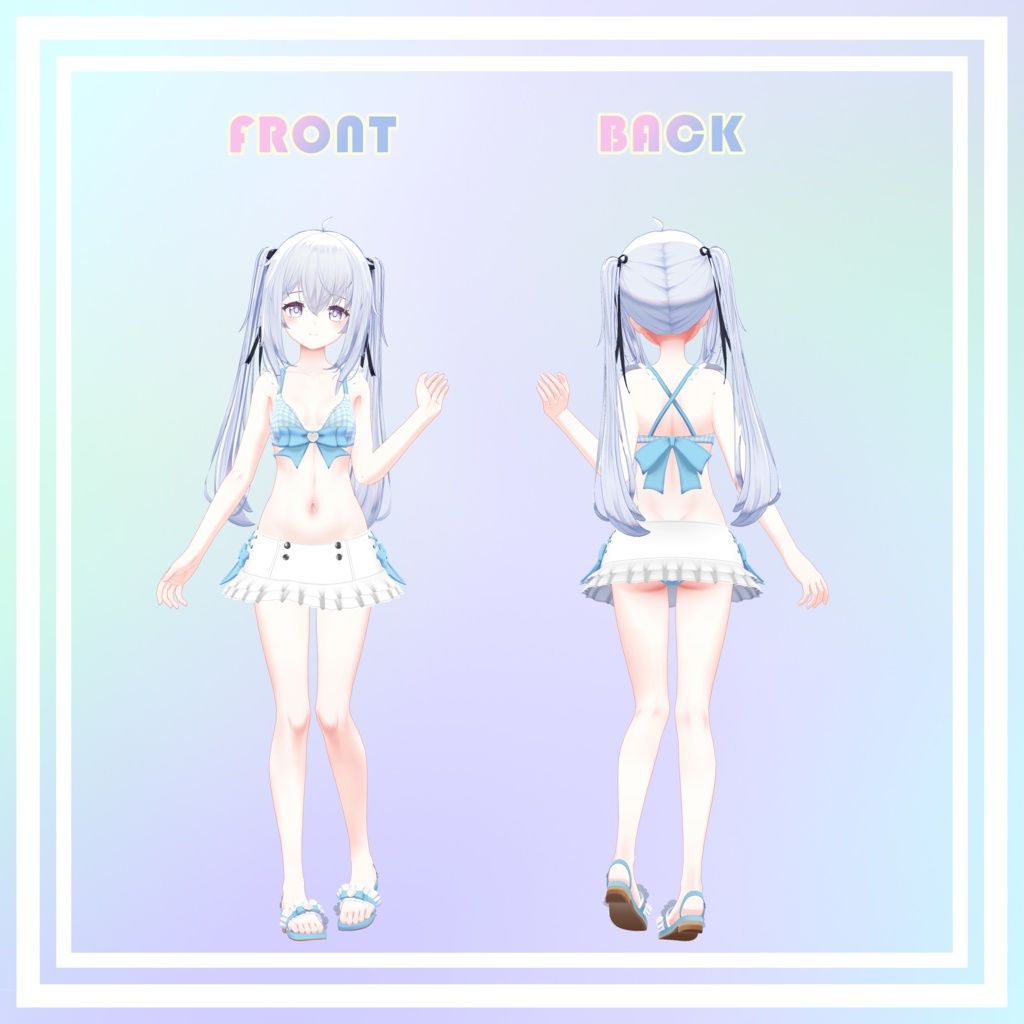 【サフィー、ルフィナ対応】リボンフリル水着