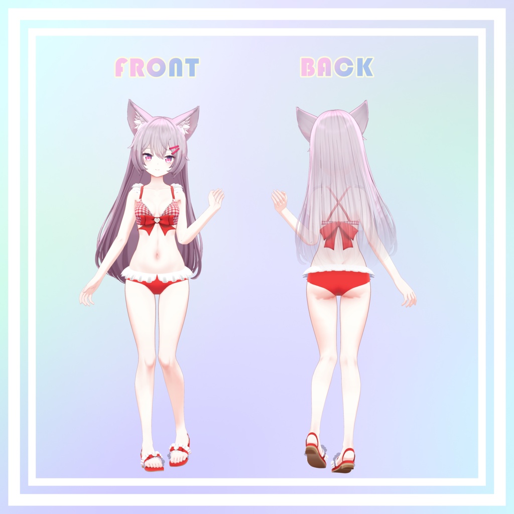 【サフィー、ルフィナ対応】リボンフリル水着