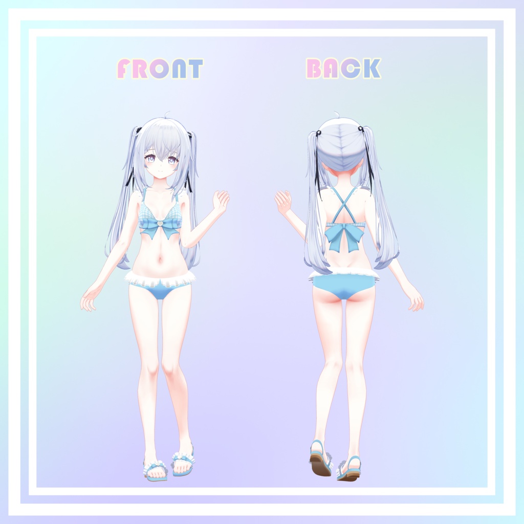 【サフィー、ルフィナ対応】リボンフリル水着