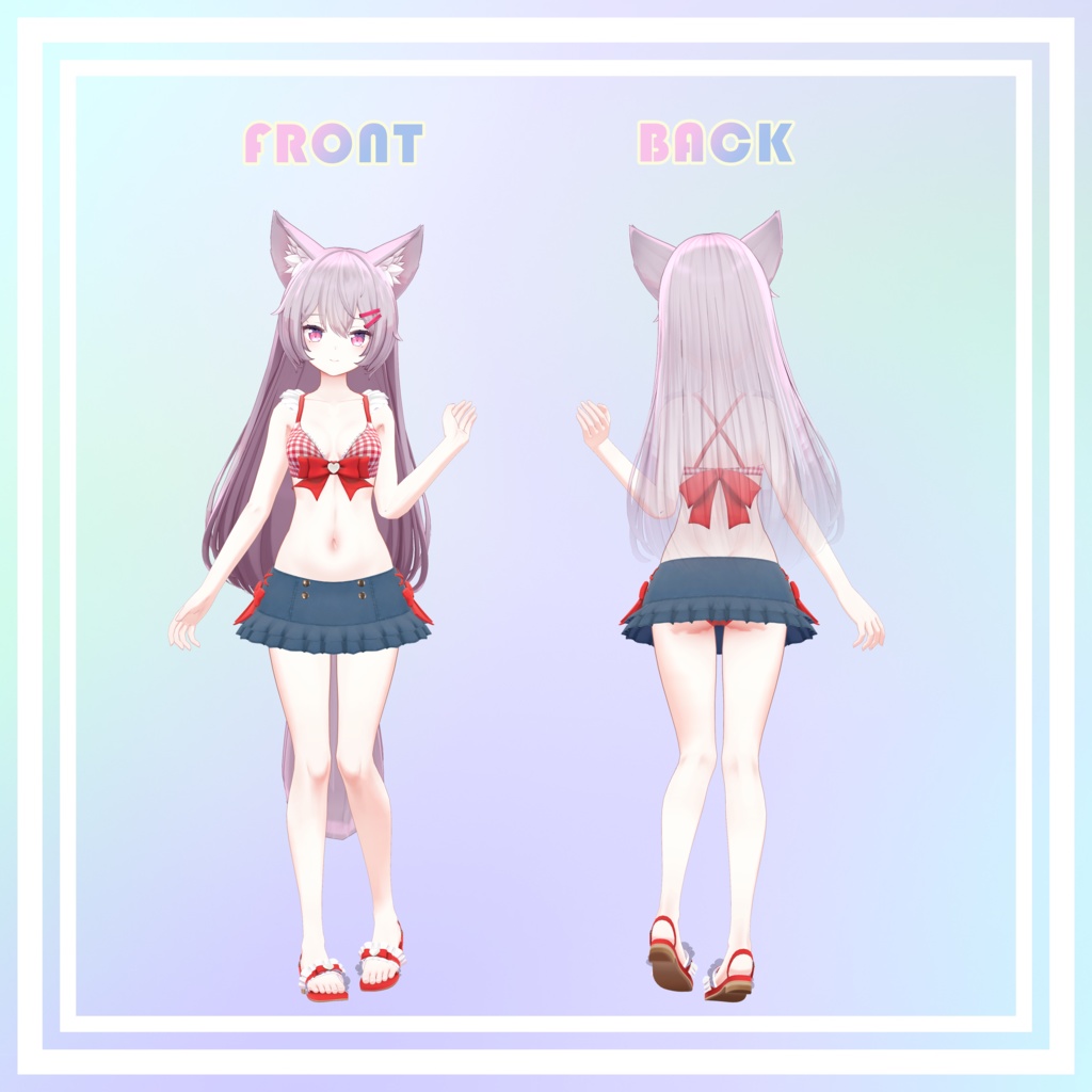 【サフィー、ルフィナ対応】リボンフリル水着