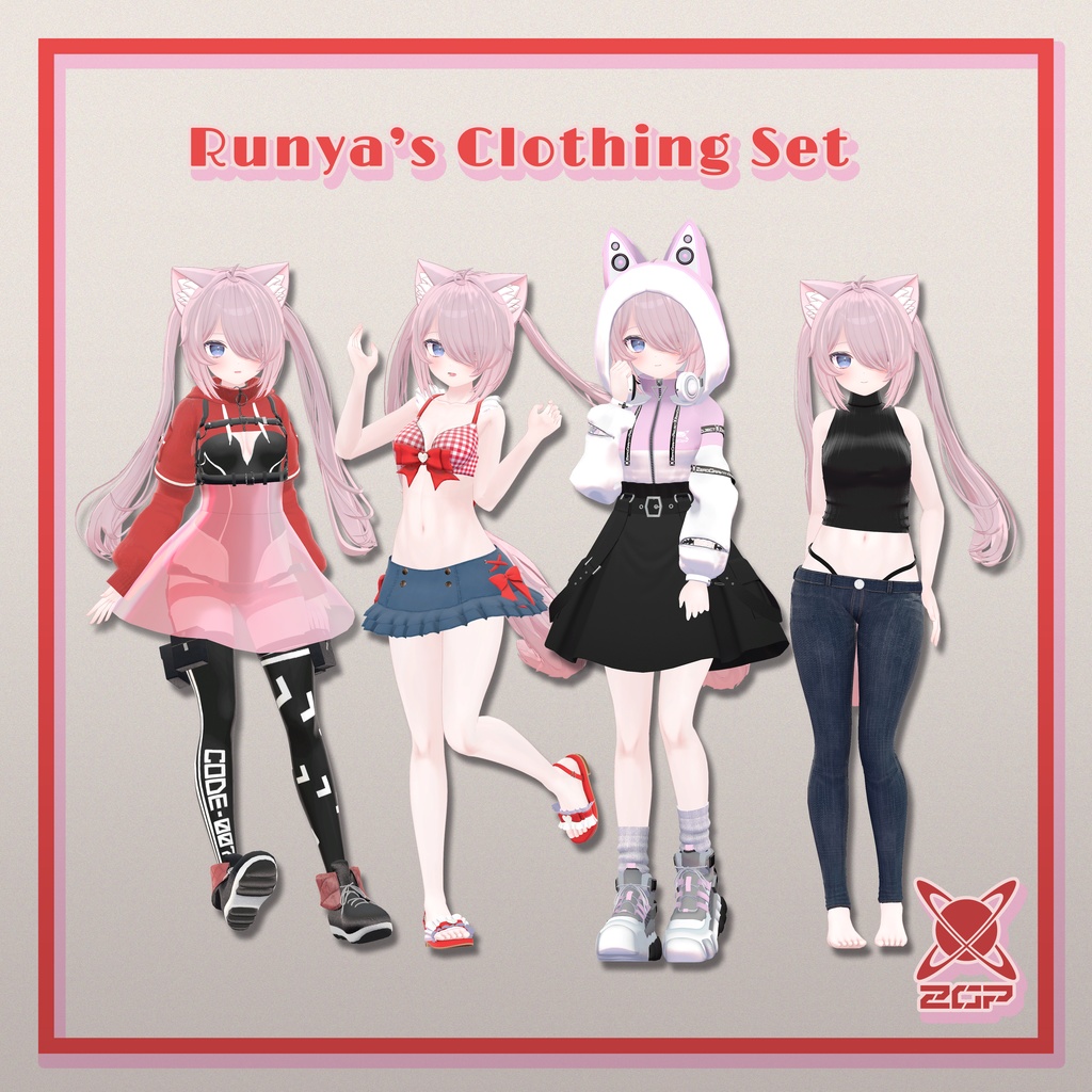 【ルーニャ対応】Clothing Set【4着】