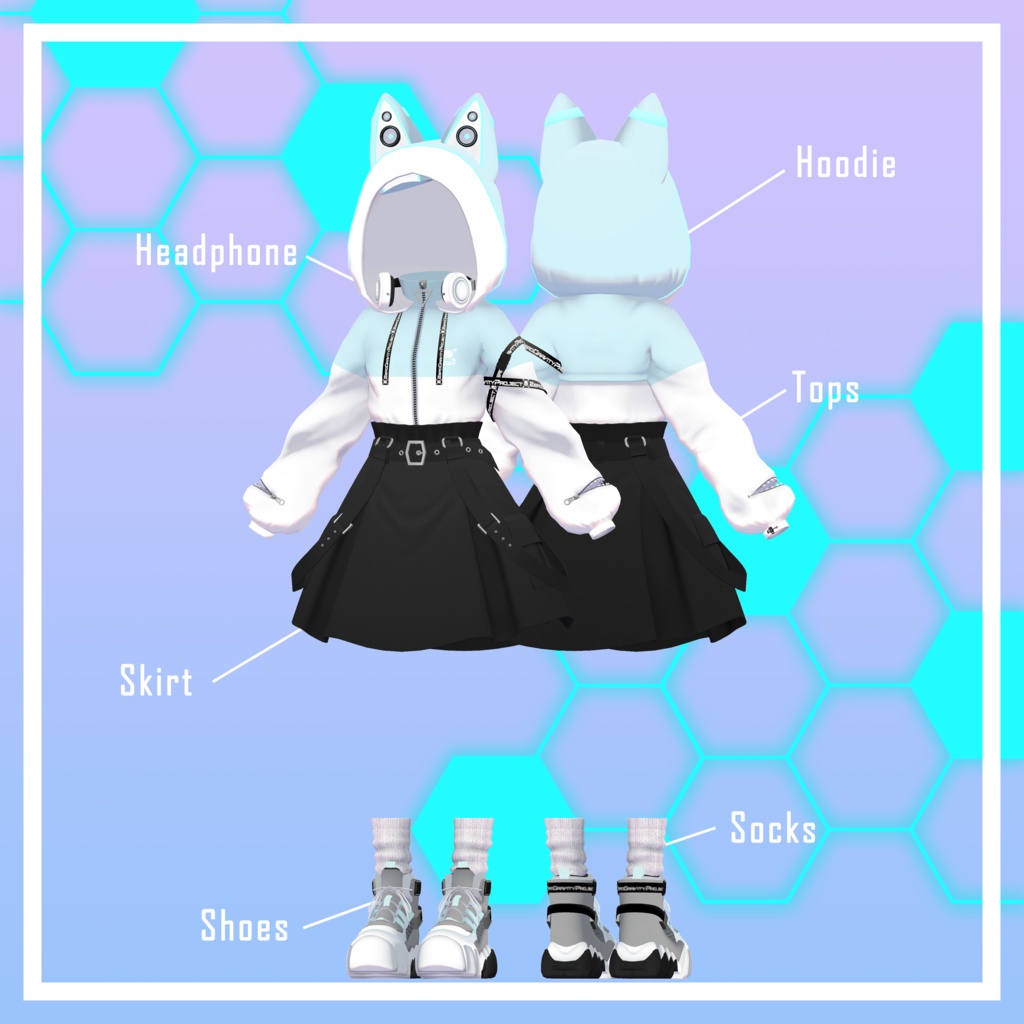 【ルーニャ対応】Clothing Set【4着】