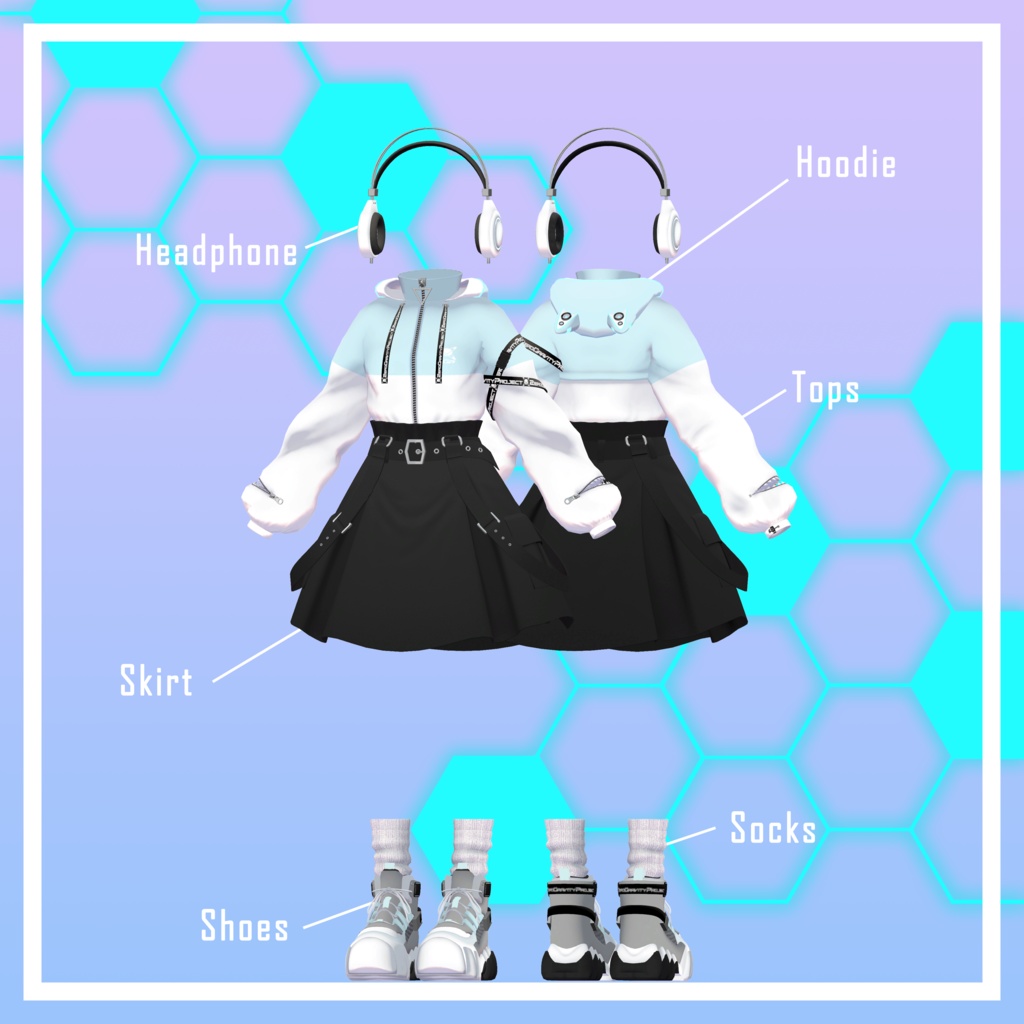 【ルーニャ対応】Clothing Set【4着】