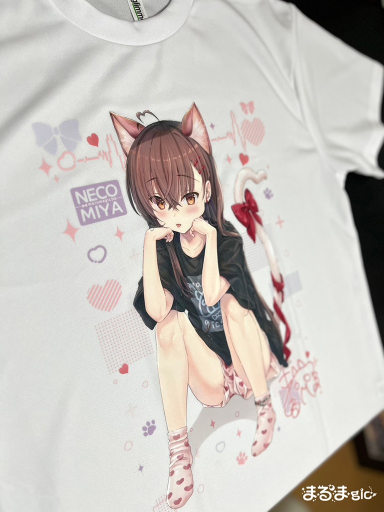 【夏コミ】猫宮さんの新作Tシャツ（ホワイトXL）