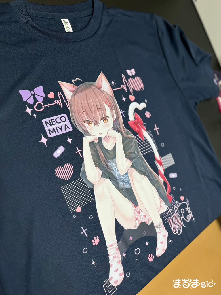 【夏コミ】猫宮さんの新作Tシャツ（ネイビーXL）