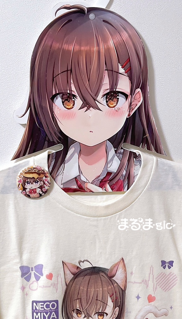 【限定受注生産✨】こみトレセット「猫宮さんハンガー+maruma(まるま)観光缶バッジ」