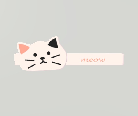 Cute Cat Hairpin かわいい猫のヘアピン