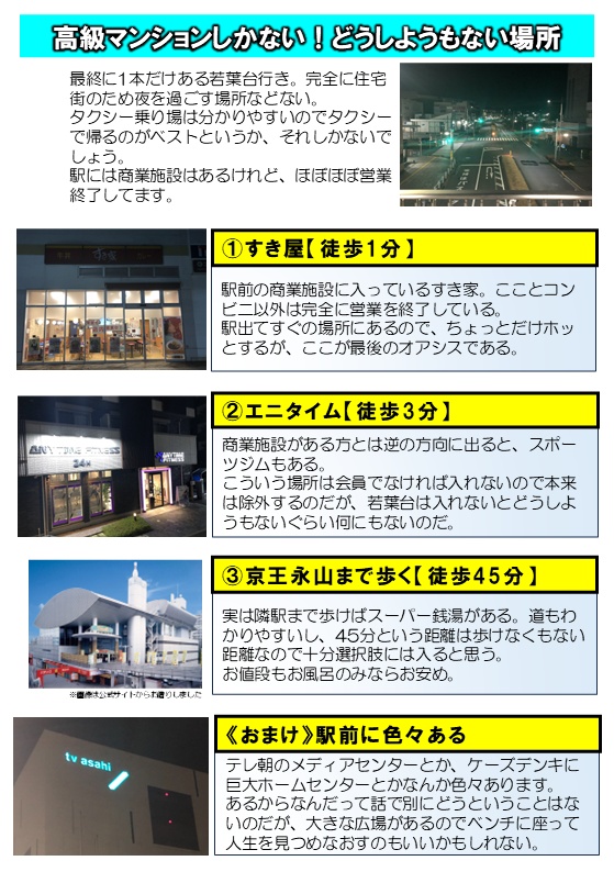 終電で終点へ 過ごし方ガイド 新宿発(京王線・都営新宿線・都営大江戸線・東京メトロ丸の内線)編