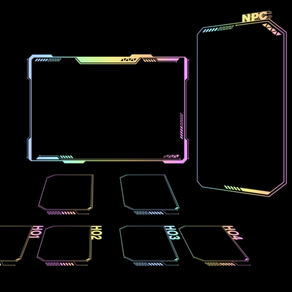 【無料】近未来サイバー風ココフォリア素材