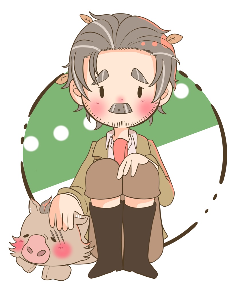 野人　ウッドキーホルダー