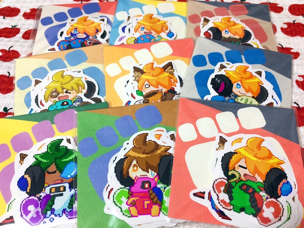 アタリくんとドットモンスターペアシールセット