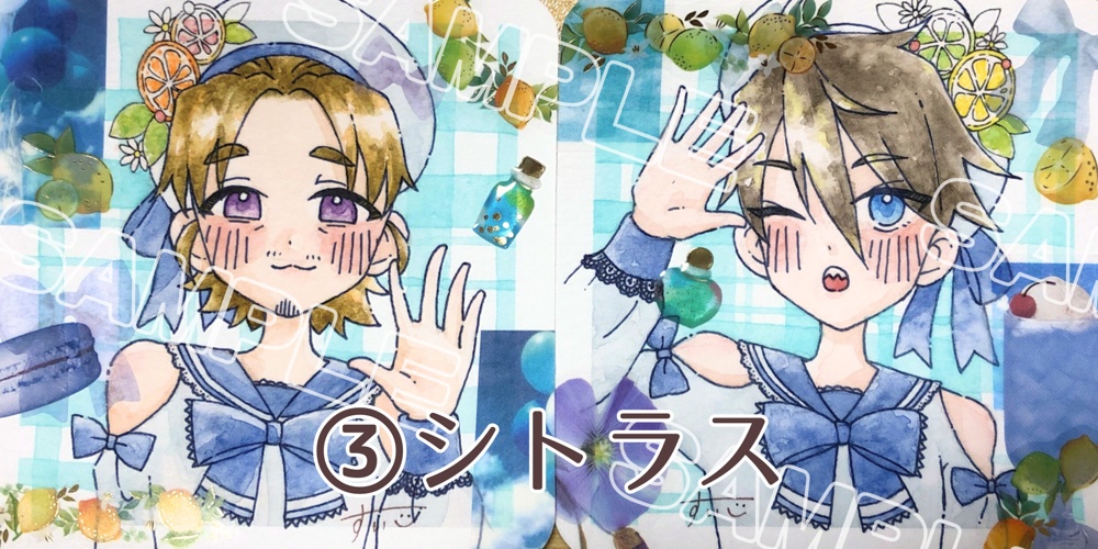 【てのひら原画/ロリィタ】SideM 握野英雄・山下次郎