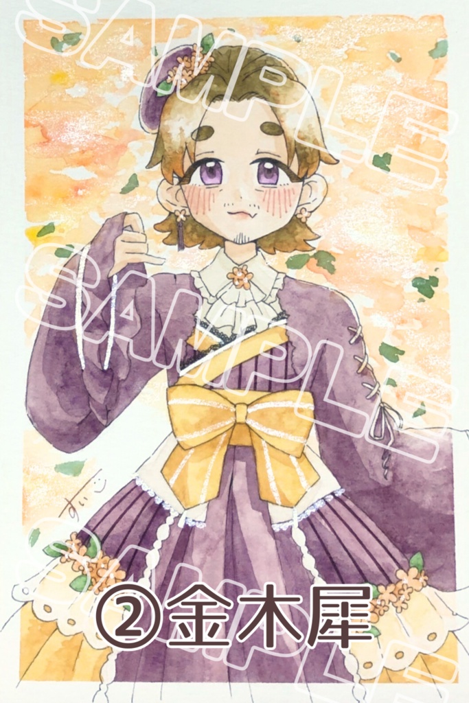 【ポストカード原画/ロリィタ】SideM 握野英雄・山下次郎