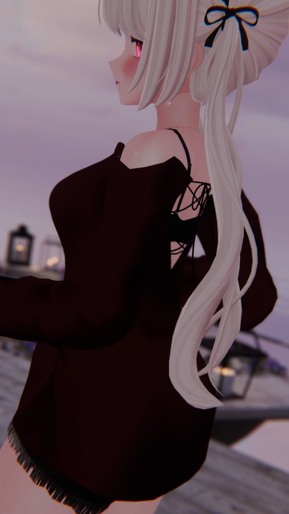 【桔梗用】レースアップシャツ