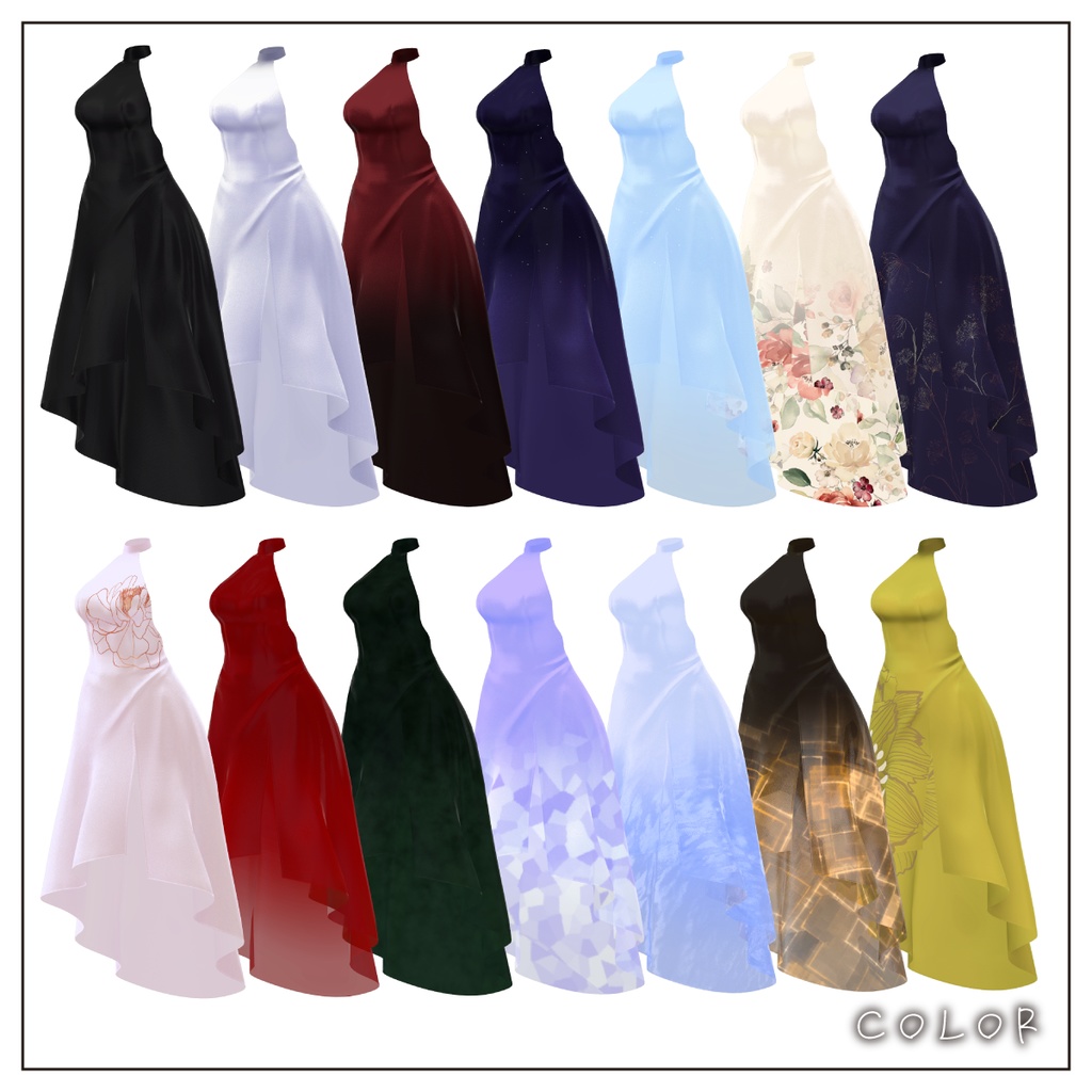 【改変応援SALE】コンテンポラリードレス【11アバター対応】