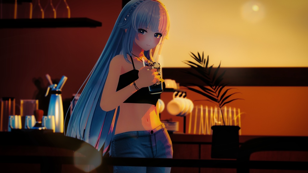 【複数アバター対応】シースルーシャツセット