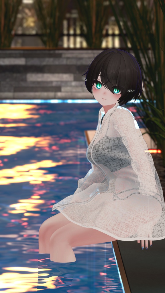 【複数アバター対応】シースルーシャツセット