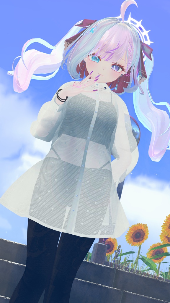 【複数アバター対応】シースルーシャツセット