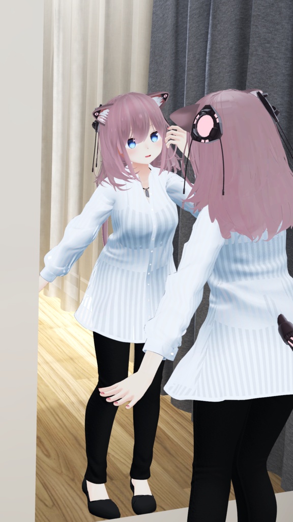 【複数アバター対応】シースルーシャツセット