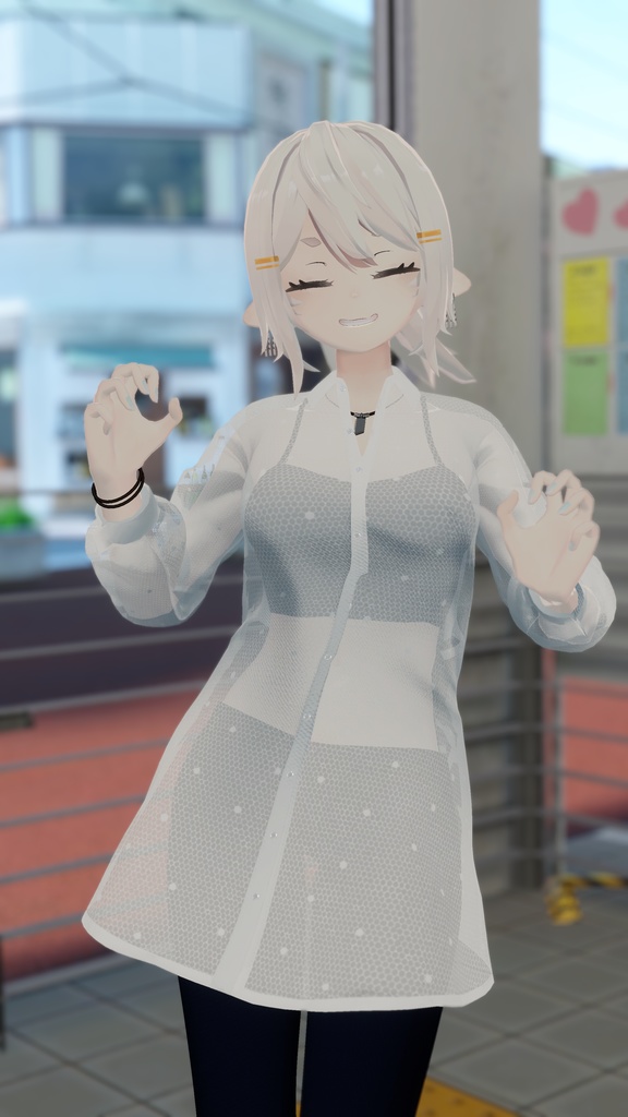 【複数アバター対応】シースルーシャツセット