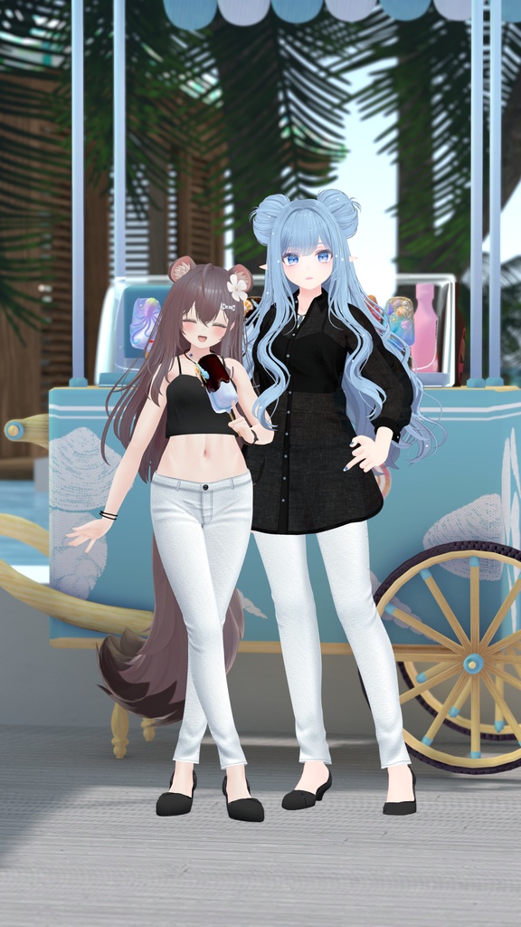 【複数アバター対応】シースルーシャツセット