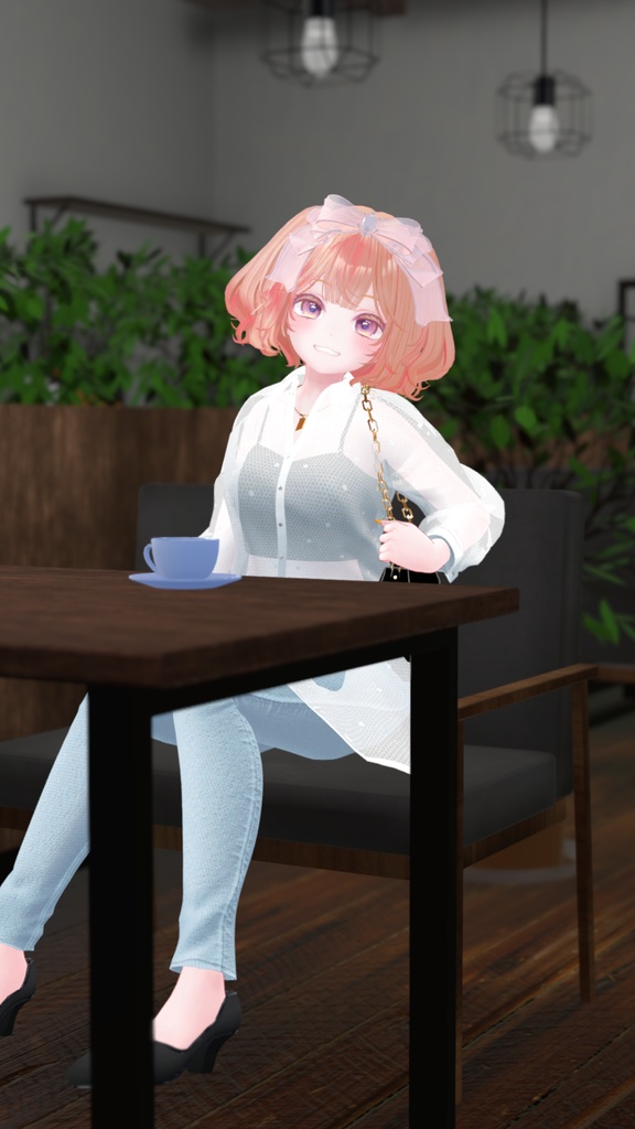 【複数アバター対応】シースルーシャツセット