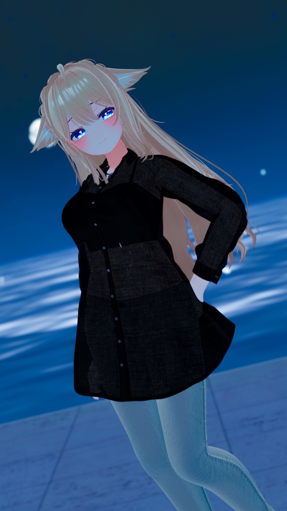 【複数アバター対応】シースルーシャツセット