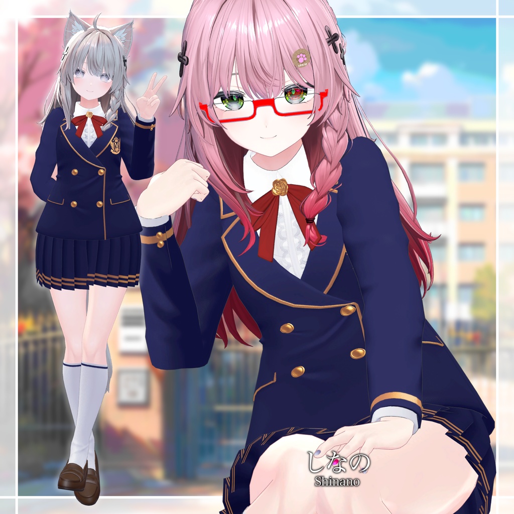 【複数アバター対応】聖ヴィオレット女学院制服