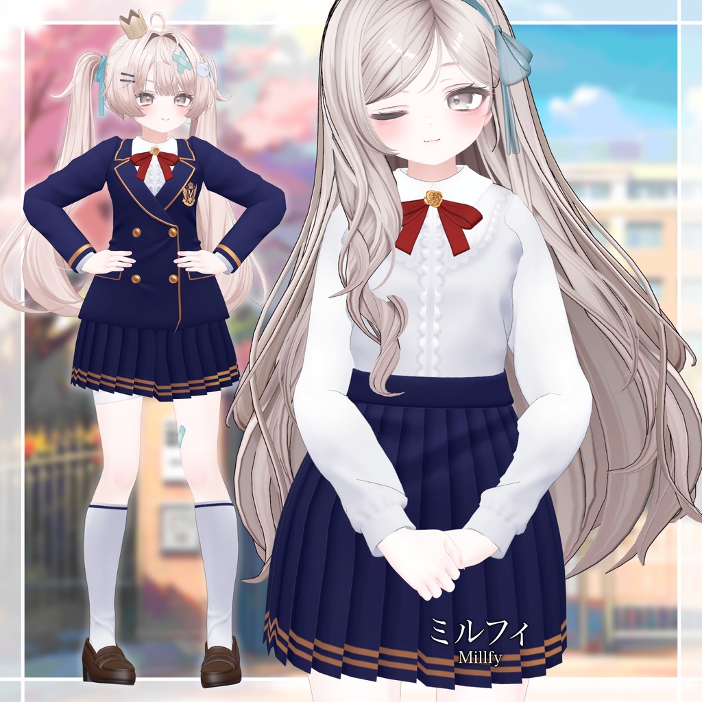 【複数アバター対応】聖ヴィオレット女学院制服