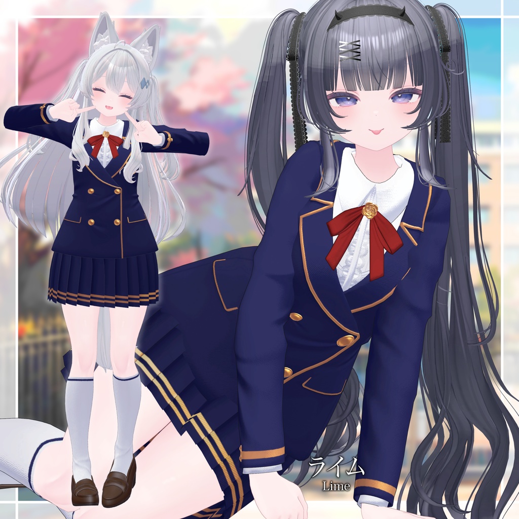 【複数アバター対応】聖ヴィオレット女学院制服