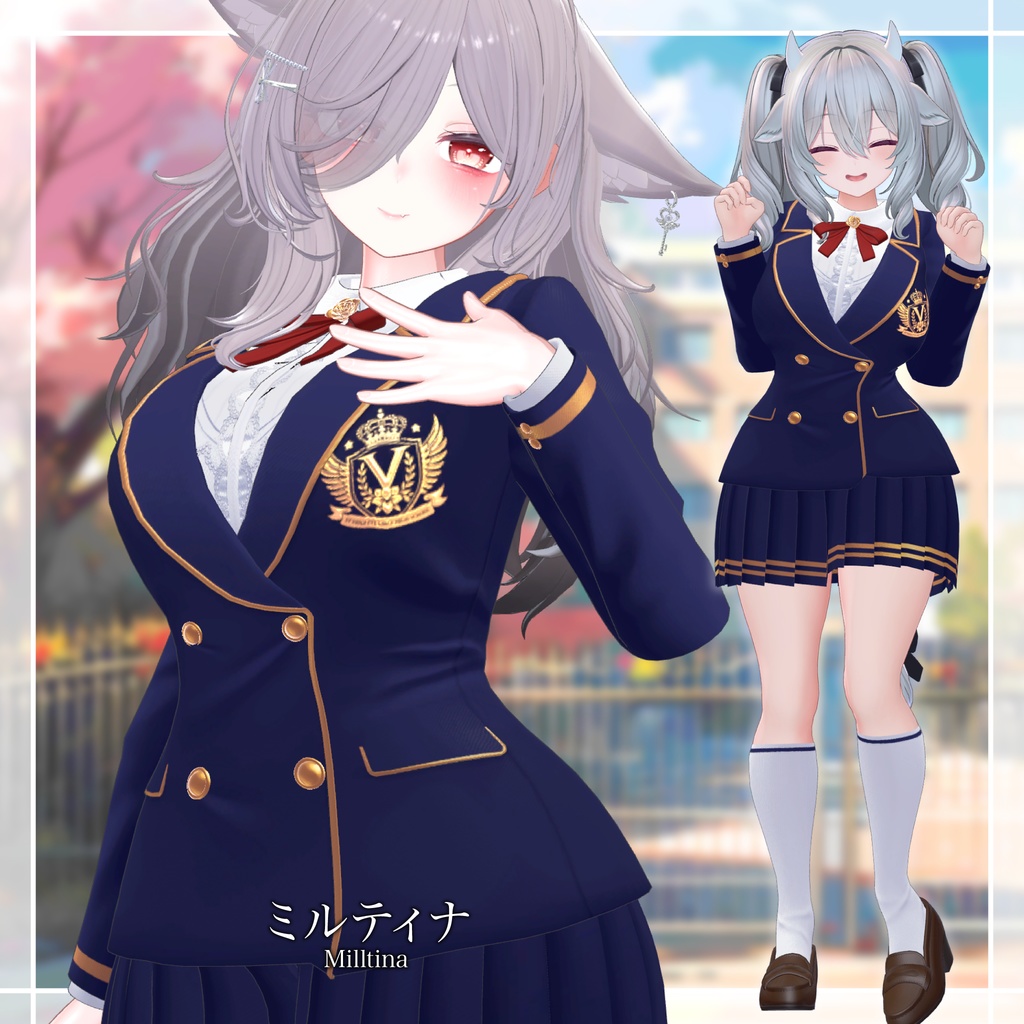 【複数アバター対応】聖ヴィオレット女学院制服