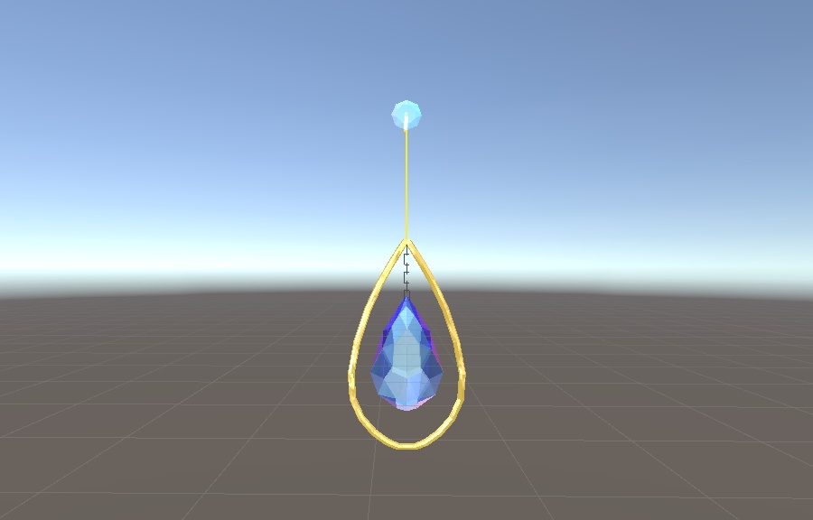 【VRC向けアクセ】しずくイヤリング【PB対応】