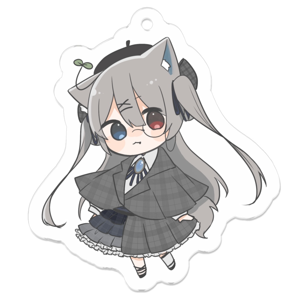 秋衣装デフォルメ アクリルキーホルダー
