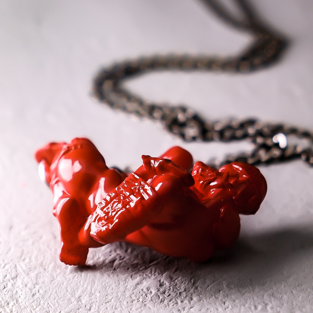 A little quiet, dog boy "RED" / PENDANT