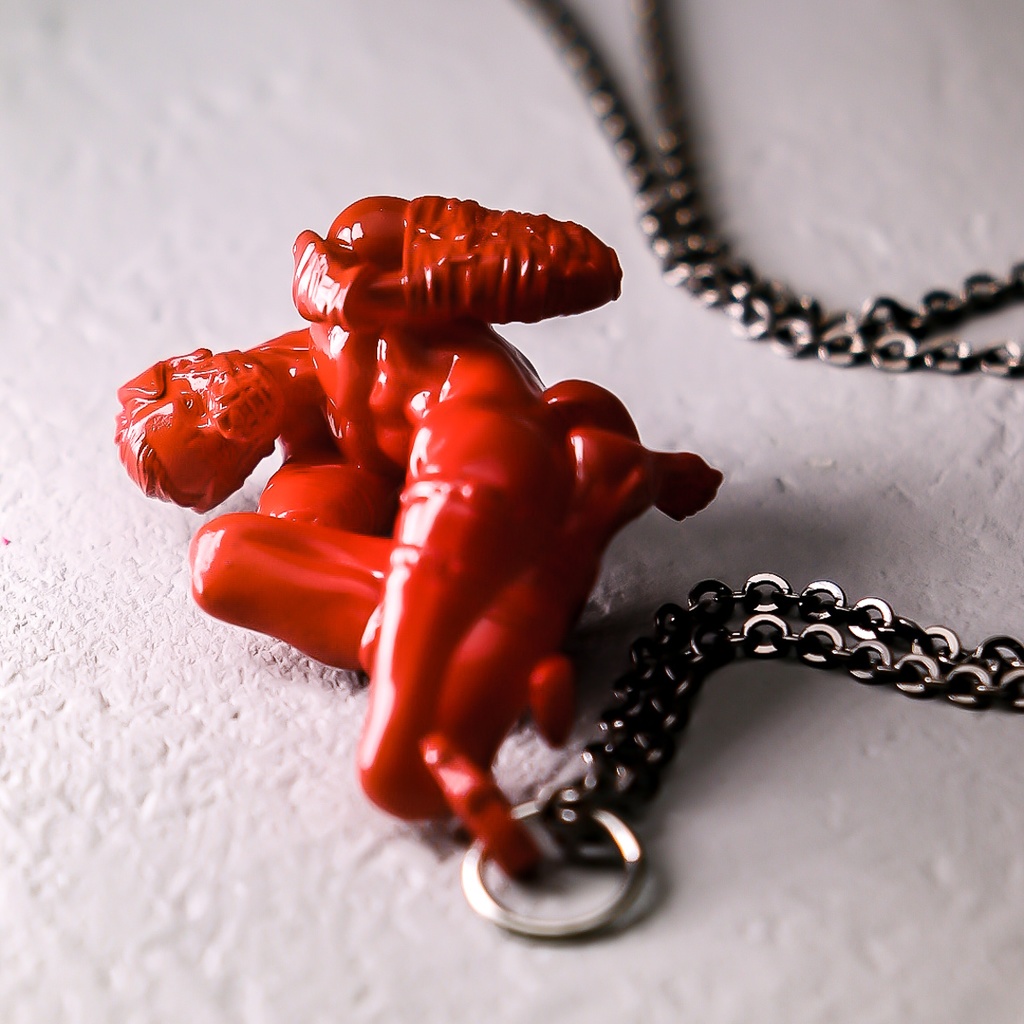 A little quiet, dog boy "RED" / PENDANT